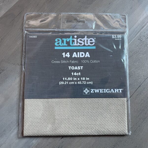 Cross Stitch Fabric | 14 AIDA | 100% Cotton | Toast