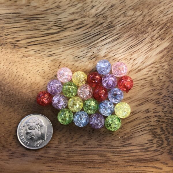 Acrylic Beads | Round Transparent | Multicolor - Image 2