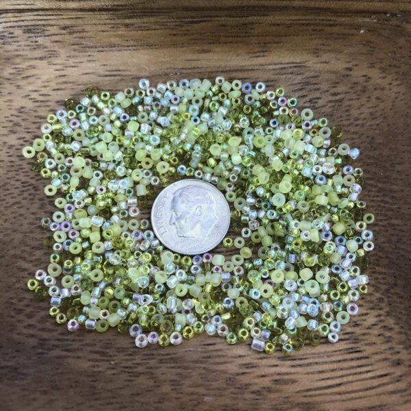 Glass Seed Beads | Green Tones | 0.4oz - Image 2