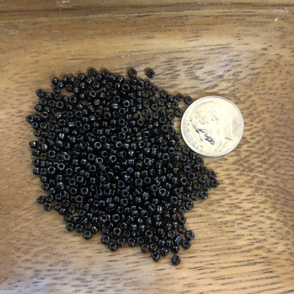 Glass Seed Beads | Black | 0.4oz - Image 2